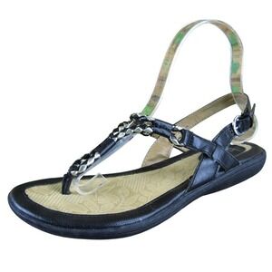 B.O.C Women Braided T-Strap Black Synthetic Sz 7 Medium‎ Gently Used 2025